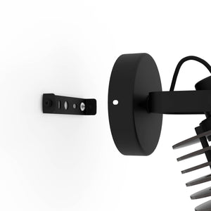 Eglo EU Segovia Black Steel & Wood Modern Single Spotlight