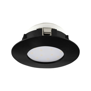 Eglo EU Pineda LED Plastic Black Round Recessed Light, 7.8cm, 3000K