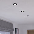 Eglo EU Saliceto Black Aluminium LED Warm White Set of 3 Recessed Light, 88 x 42mm