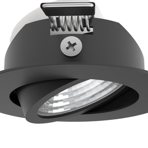 Eglo EU Saliceto Black Aluminium LED Warm White Set of 3 Recessed Light, 88 x 42mm