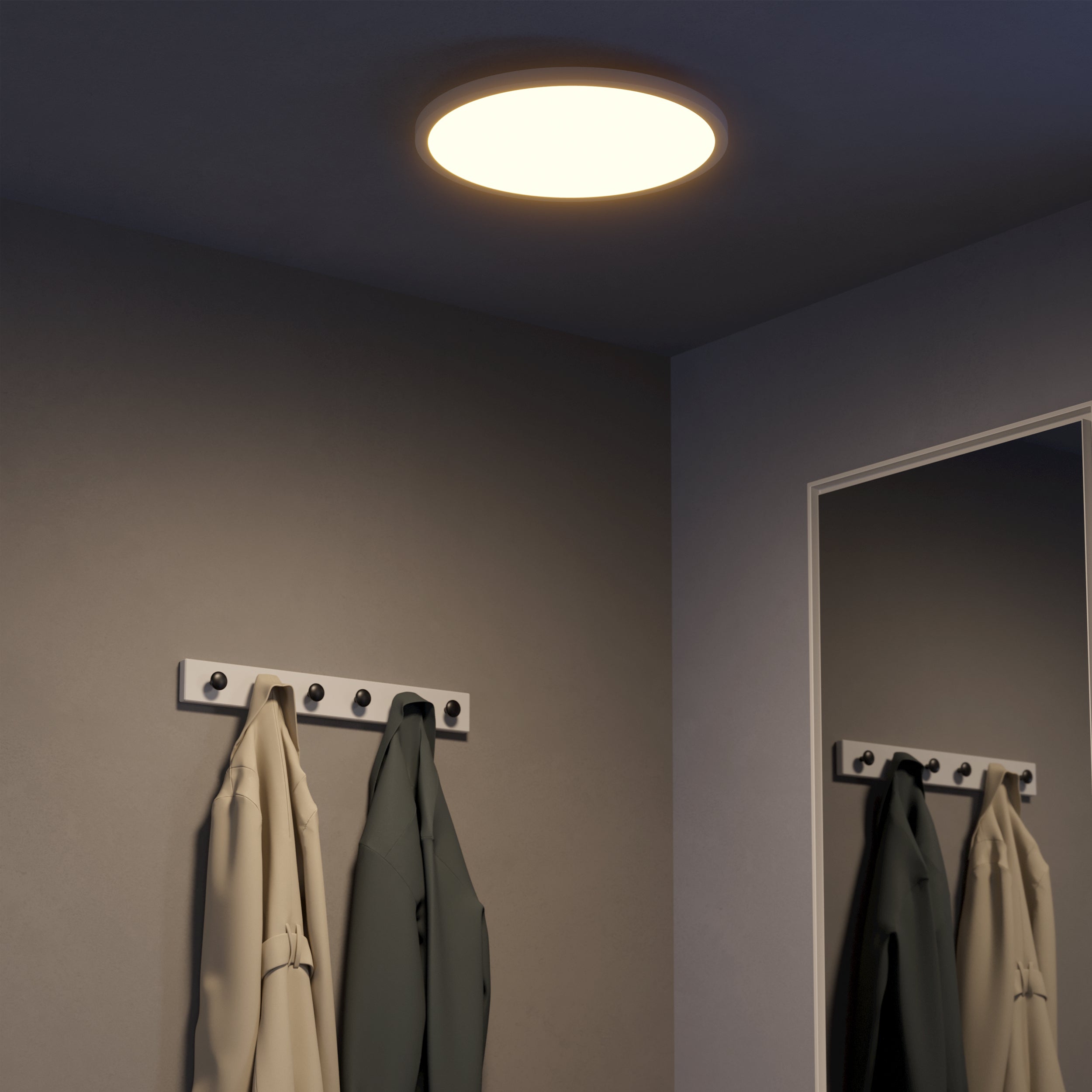 Eglo EU Sarsina-Z Black/White Aluminium & Plastic LED Ceiling Light, 45cm product image - Endon Lighting from First Light Direct with great prices and fast UK delivery