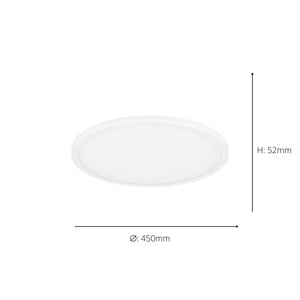 Eglo EU Sarsina-Z White Aluminium & Plastic LED Ceiling Light, 45cm