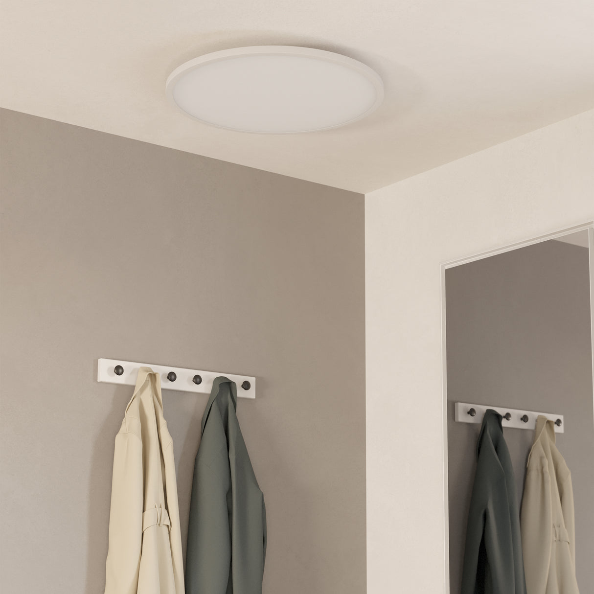 Eglo EU Sarsina-Z White Aluminium & Plastic LED Ceiling Light, 60cm