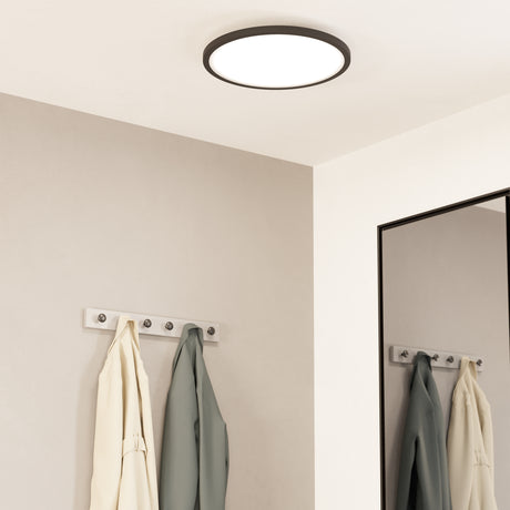 Eglo EU Sarsina-Z Black/White Aluminium & Plastic LED Ceiling Light, 45cm