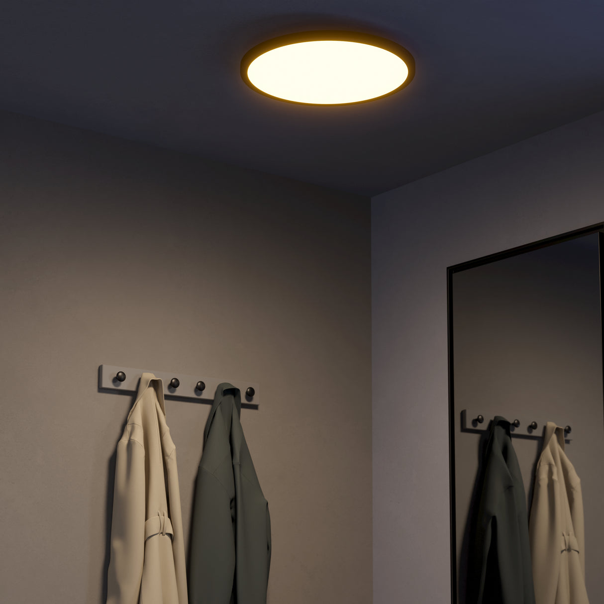 Eglo EU Sarsina-Z Black/White Aluminium & Plastic LED Ceiling Light, 45cm