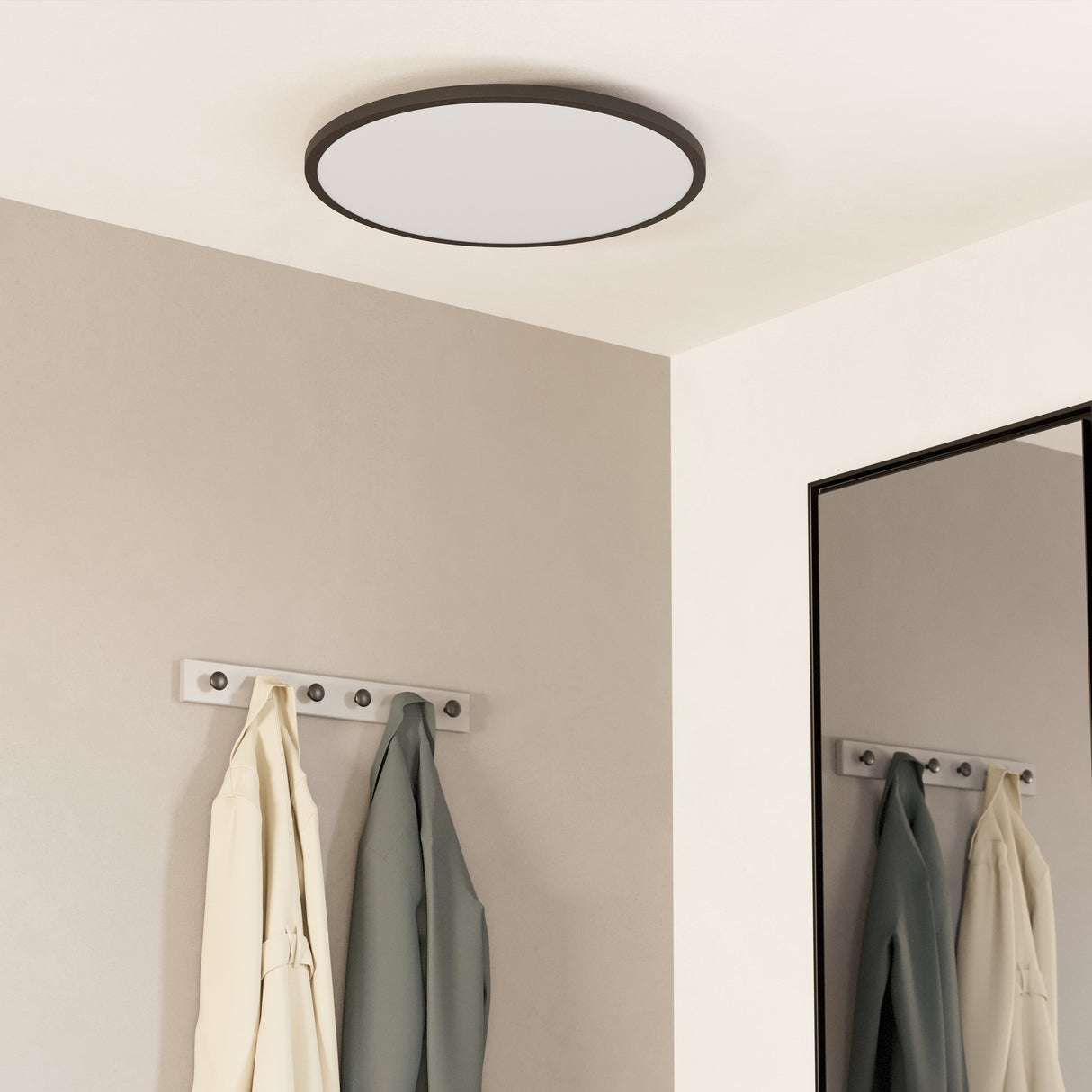 Eglo EU Sarsina-Z Black/White Aluminium & Plastic LED Ceiling Light, 60cm