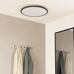 Eglo EU Sarsina-Z Black/White Aluminium & Plastic LED Ceiling Light, 60cm product image - Endon Lighting from First Light Direct with great prices and fast UK delivery