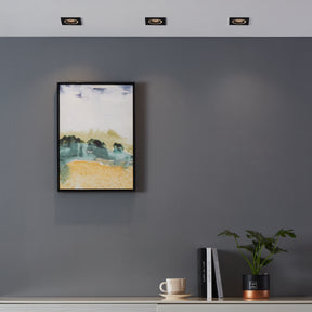 Eglo EU Carosso-Z Smart Control LED Square Black Aluminium Recessed Light, 8cm Cutout