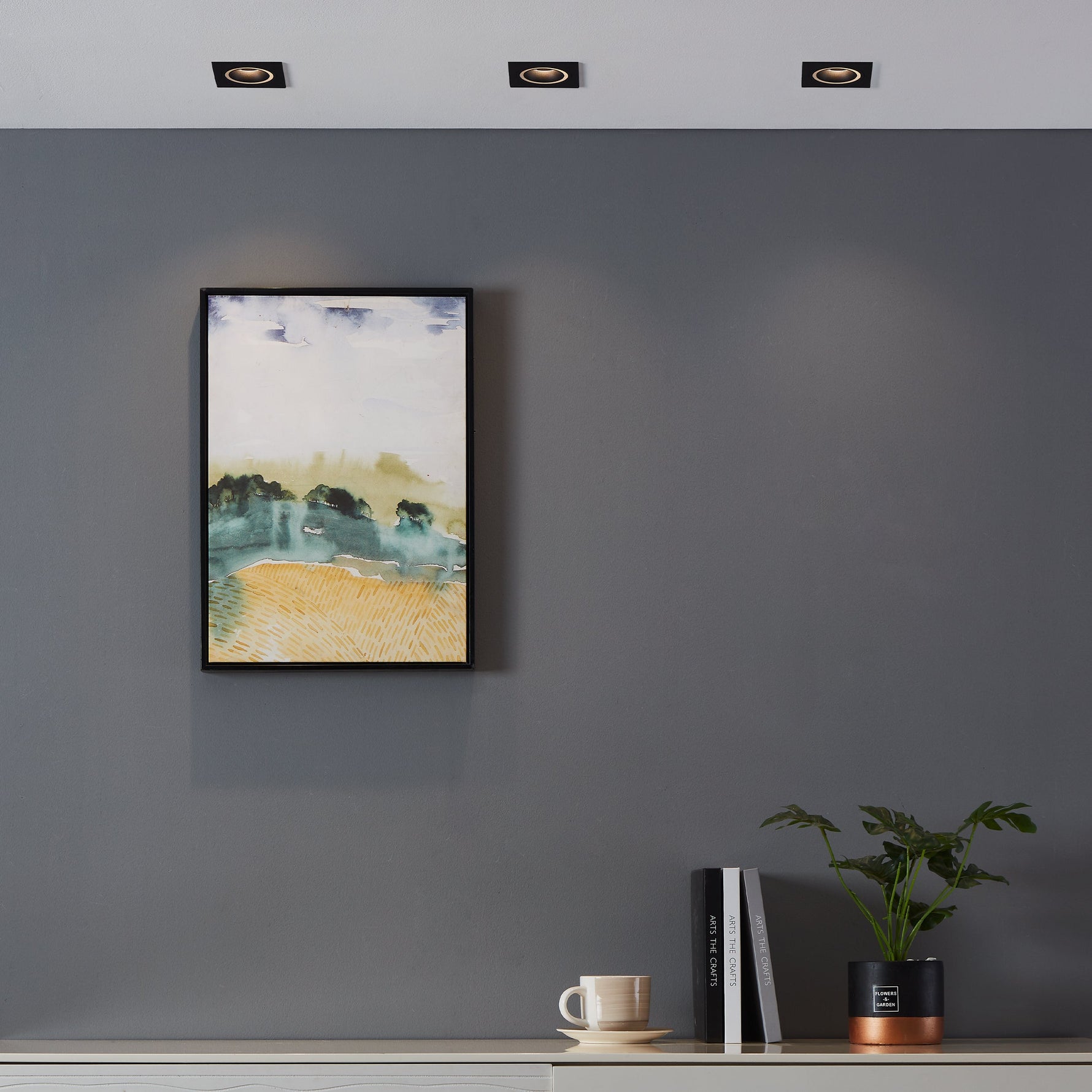Eglo EU Carosso-Z Smart Control LED Round Black Aluminium Recessed Light, 8cm Cutout product image - Endon Lighting from First Light Direct with great prices and fast UK delivery