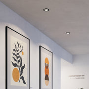 Eglo EU Carosso-Z Smart Control LED Round Black Aluminium Recessed Light, 8cm Cutout