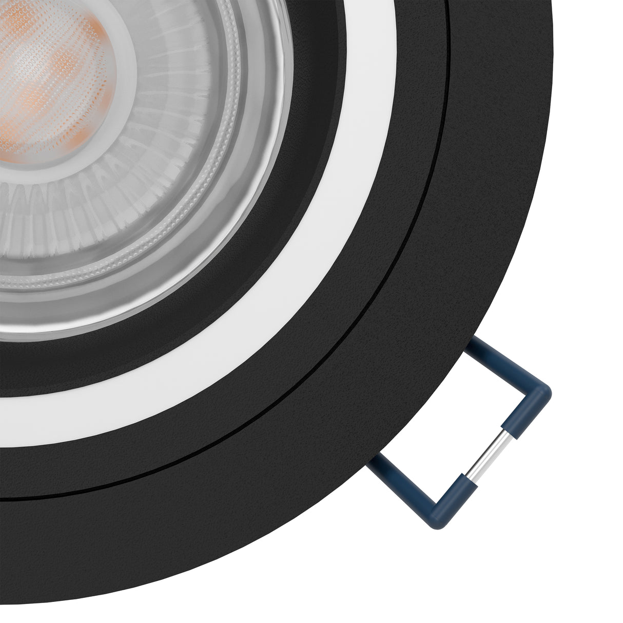 Eglo EU Carosso-Z Smart Control LED Round Black Aluminium Recessed Light, 8cm Cutout