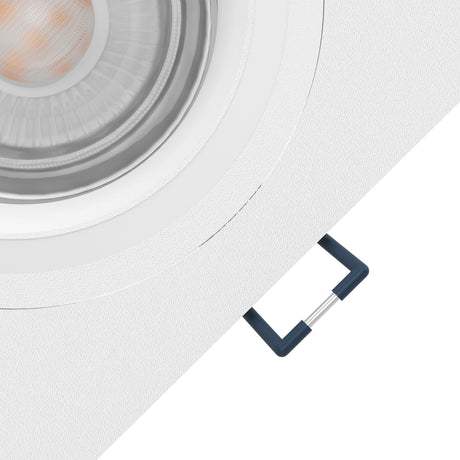 Eglo EU Carosso-Z Smart Control LED Square White Aluminium Recessed Light, 8cm Cutout