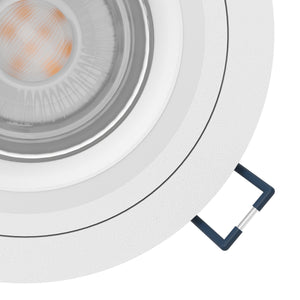 Eglo EU Carosso-Z Smart Control LED Round White Aluminium Recessed Light, 8cm Cutout