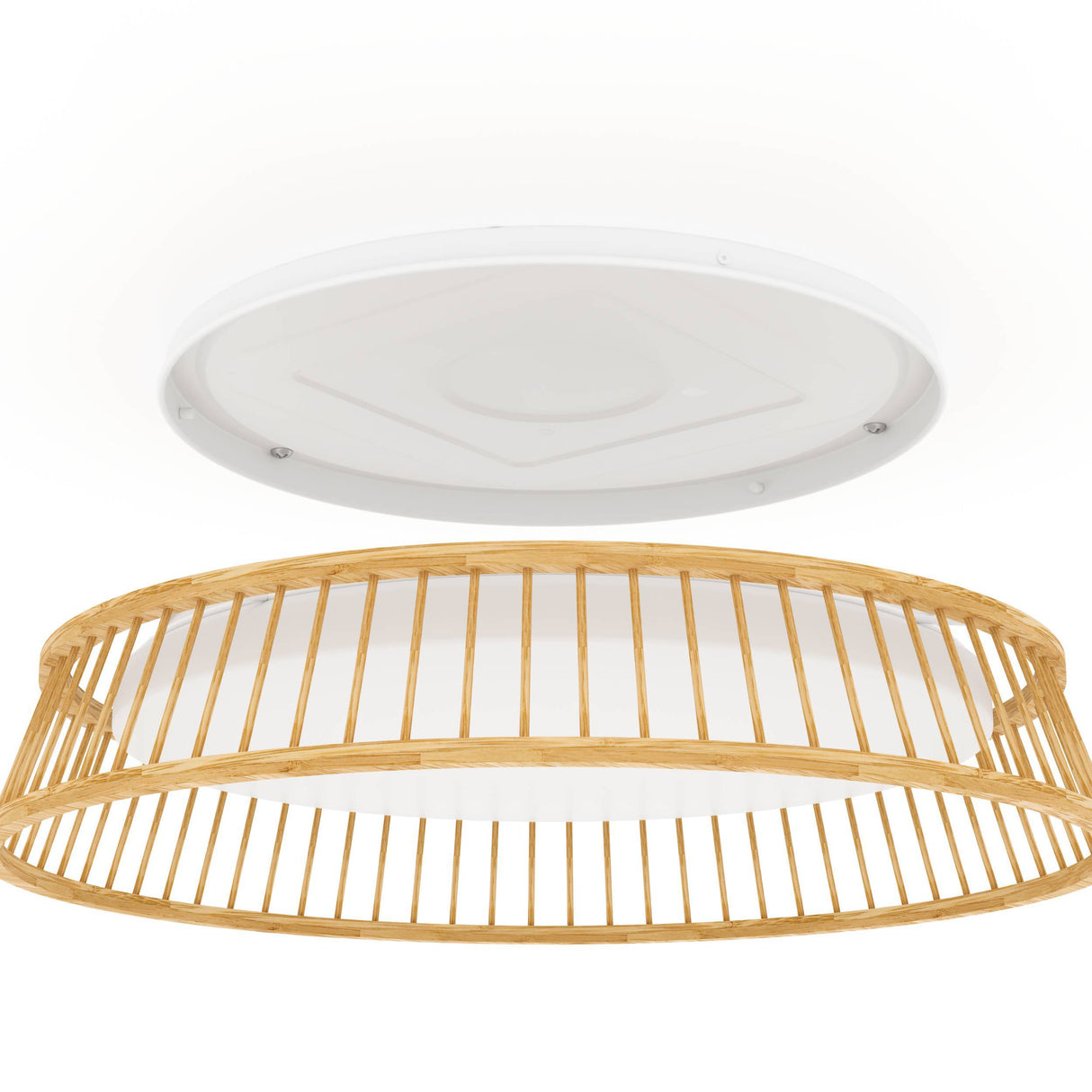 Eglo EU Luppineria Wood & Steel LED Contemporary Ceiling Light