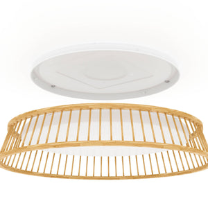 Eglo EU Luppineria Wood & Steel LED Contemporary Ceiling Light