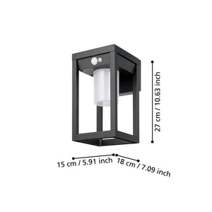 Eglo EU Melzo LED Outdoor Post Light Black Aluminium IP65