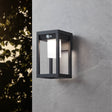 Eglo EU Martano LED Outdoor Solar Light Black with Motion Sensor IP44