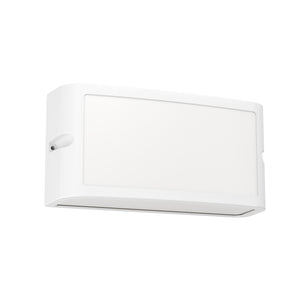 Eglo EU CAMARDA Outdoor LED Wall Light – White Aluminium, Neutral White, Modern Exterior Lighting