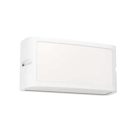 Eglo EU CAMARDA Outdoor LED Wall Light – White Aluminium, Neutral White, Modern Exterior Lighting