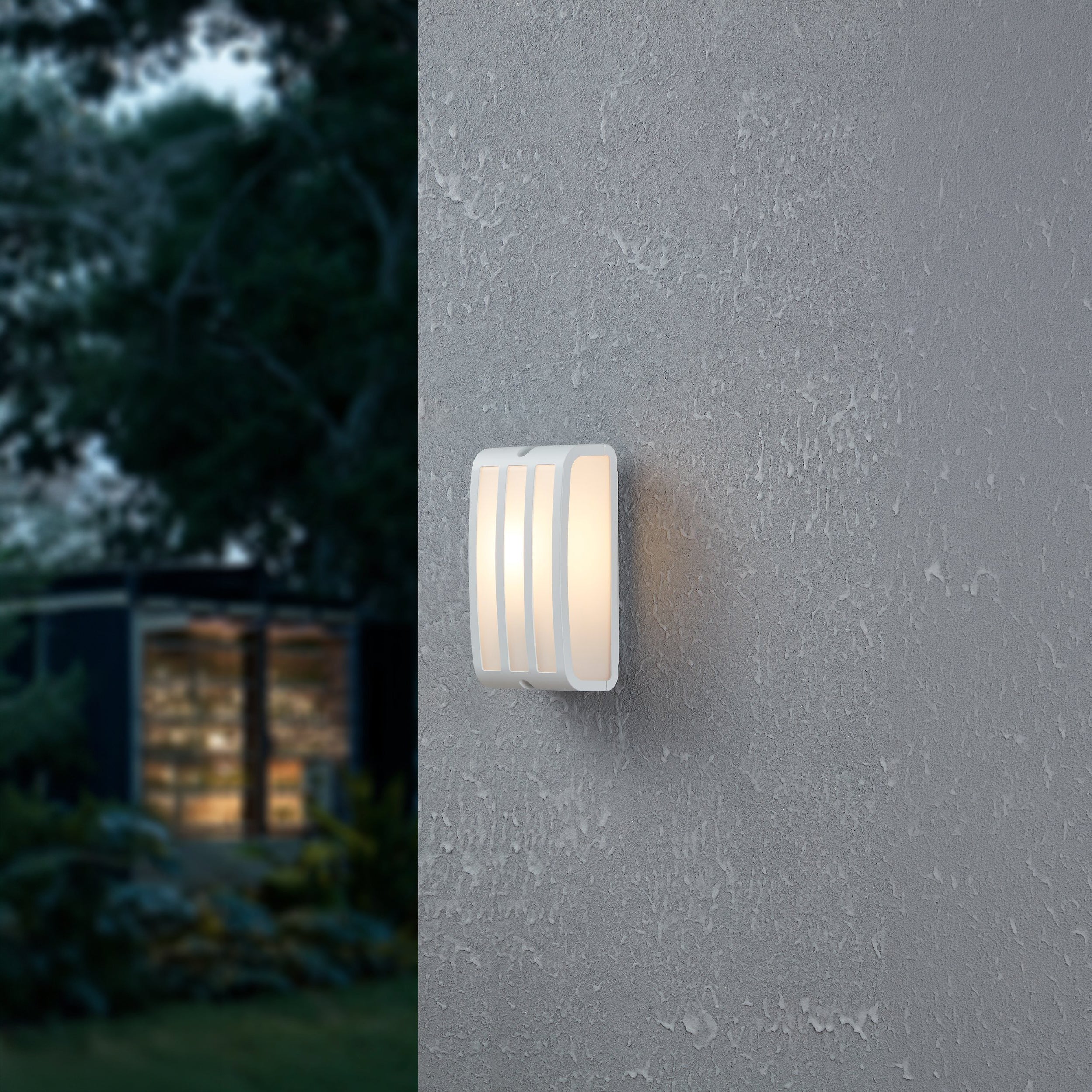 Eglo EU CAMARDA Outdoor Wall Light – Anthracite Aluminium, E27, Modern Exterior Lighting product image - Endon Lighting from First Light Direct with great prices and fast UK delivery