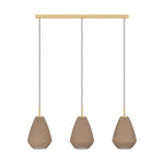 Eglo EU Caprarola Monochrome Sandy Steel 3 Light Pendant
