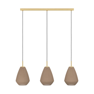 Eglo EU Caprarola Monochrome Sandy Steel 3 Light Pendant