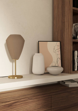 Eglo EU Caprarola Two Toned Sandy Satin Glass Table Lamp
