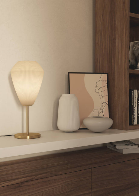 Eglo EU Caprarola Two Toned Sandy Satin Glass Table Lamp