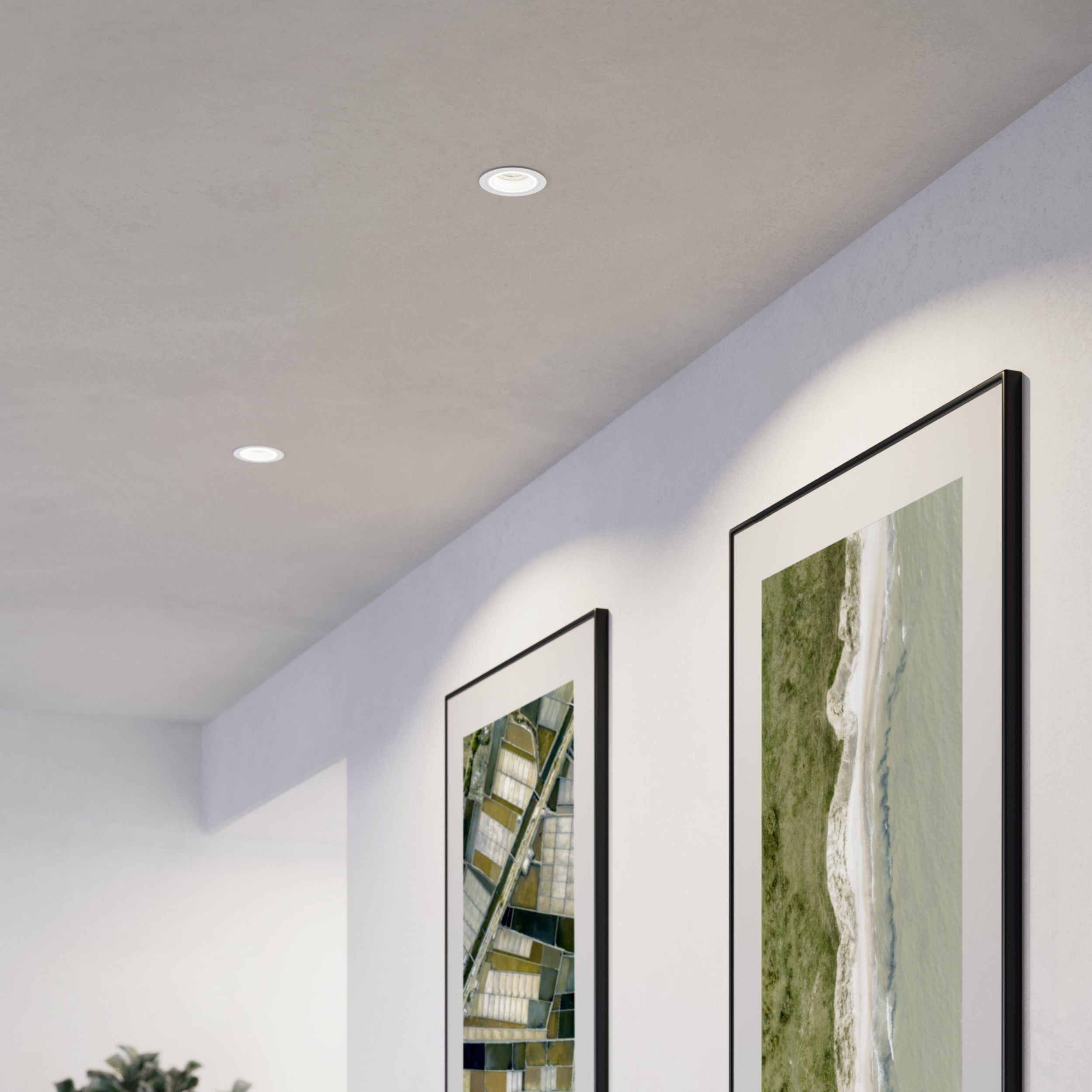 Eglo EU ARENALS Recessed LED Light – White, 3?Step Dimming, Warm White, Slim Indoor Ceiling Downlight