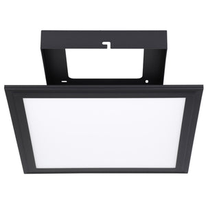 Eglo EU Salobrena 1 Modern Black LED Ceiling Light, 30cm