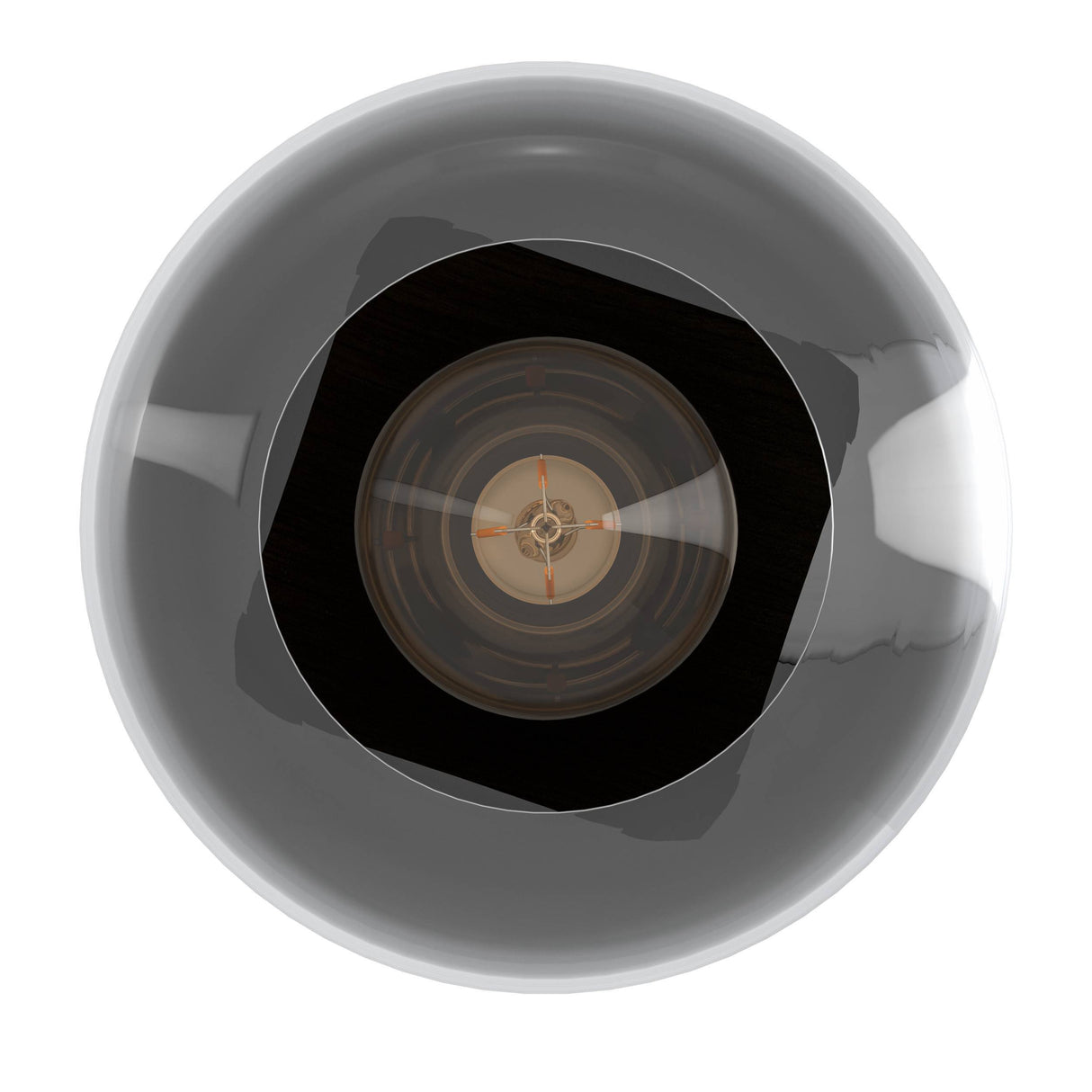Eglo EU FILAGO Ceiling Light – Wood & Steel with Smoked Glass Shade, E27, Indoor Lighting