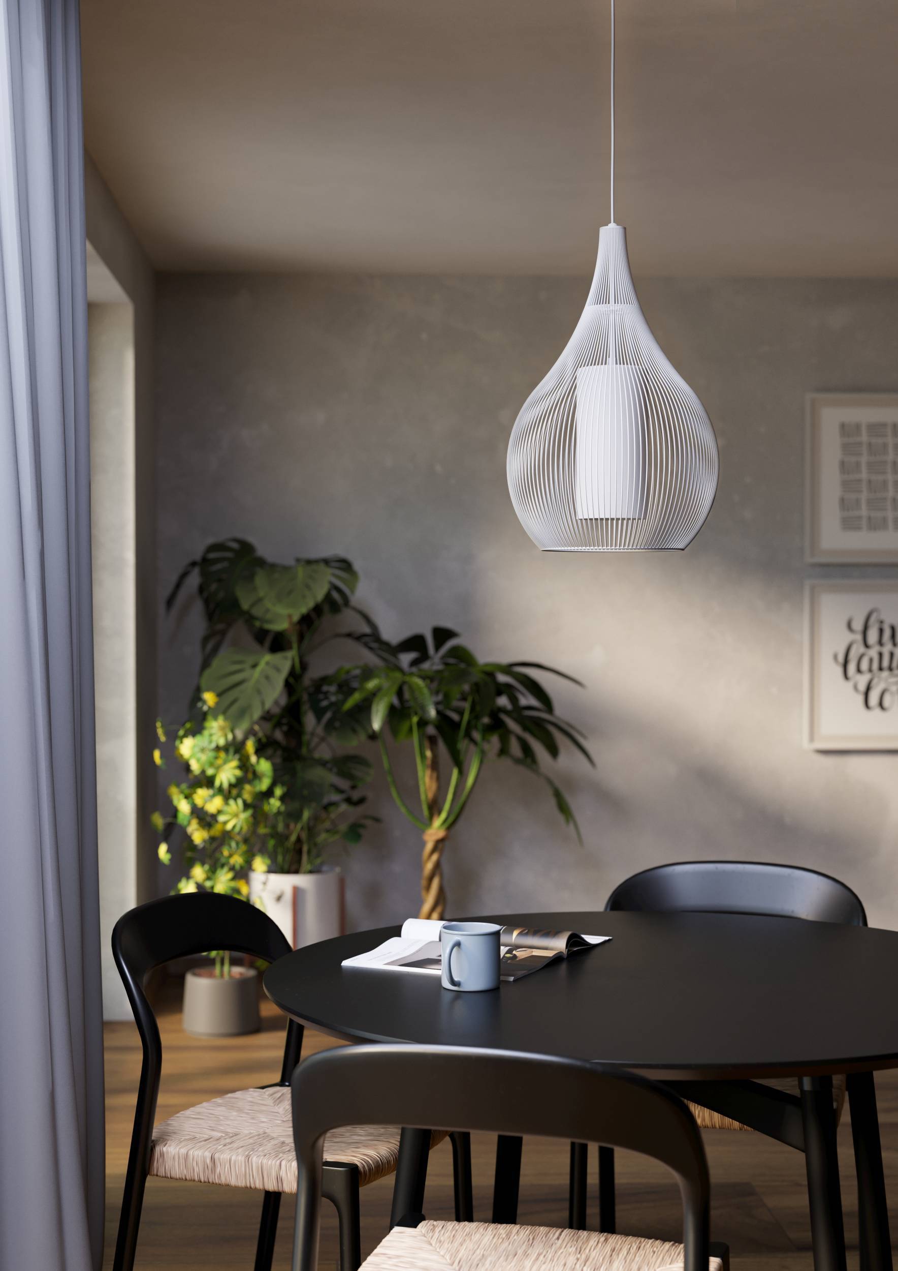 Eglo EU ALMUDAINA LED Table Lamp – Black Steel Finish, Integrated LED, Warm White 3000K, 495mm Indoor Desk Lamp