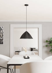Eglo EU Podere Black Steel Modern Single Pendant