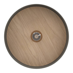 Eglo EU DUAIA Ceiling Light – Umbra Grey & Wood Design with Brushed Brass Detail, E27, Indoor Lighting