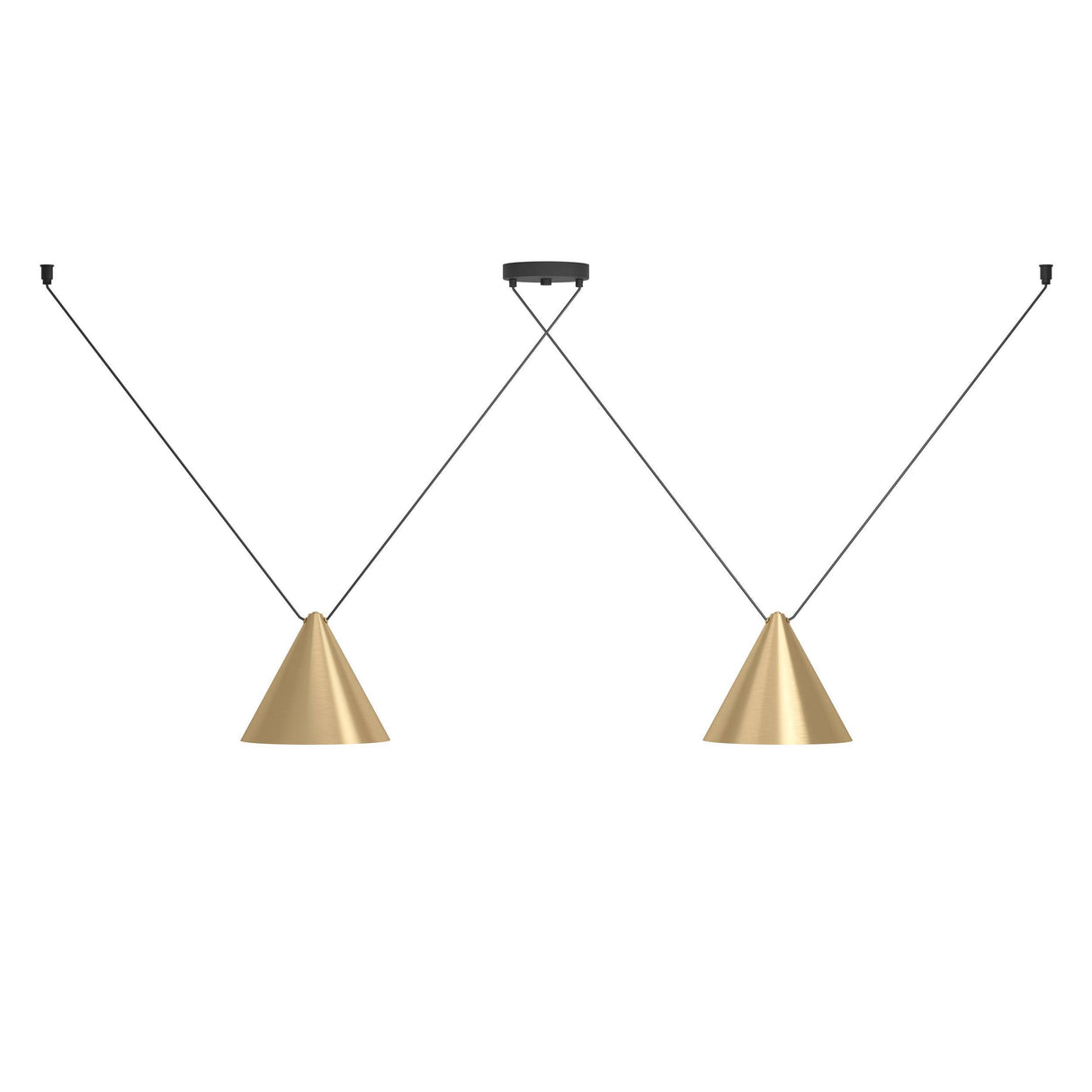 Eglo EU NARICES 1 Pendant Light – Black Steel with Brushed Brass Finish, E27 Fitting, 1730mm Indoor Linear Pendant