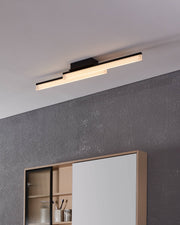 Eglo EU PALMITAL LED Bathroom Wall & Ceiling Light – 880mm Black, Warm White, IP44