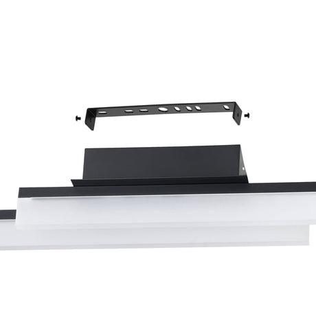 Eglo EU PALMITAL LED Bathroom Wall & Ceiling Light – 880mm Black, Warm White, IP44