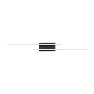 Eglo EU PALMITAL LED Bathroom Wall & Ceiling Light – 880mm Black, Warm White, IP44