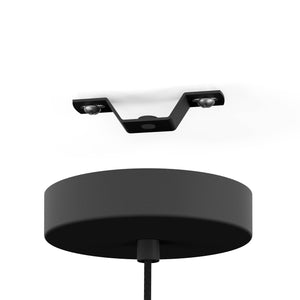 Eglo EU MATTANZA Pendant Light – Black Steel with Grey Wooden Shade, E27, Indoor Lighting
