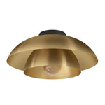 Eglo EU CENCIARA Ceiling Light – Black Steel with Brushed Brass Detail, E27, Indoor Lighting product image - Endon Lighting from First Light Direct with great prices and fast UK delivery
