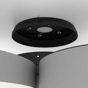Eglo EU BARBANO?Z Smart LED Ceiling Light – Grey Fabric Shade, RGB + Tuneable White, App & Remote Control