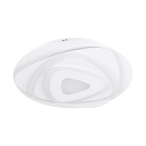Eglo EU Palagiano Plastic & Steel White LED Modern Ceiling Light, 30cm