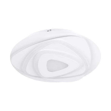 Eglo EU Palagiano Plastic & Steel White LED Modern Ceiling Light, 30cm