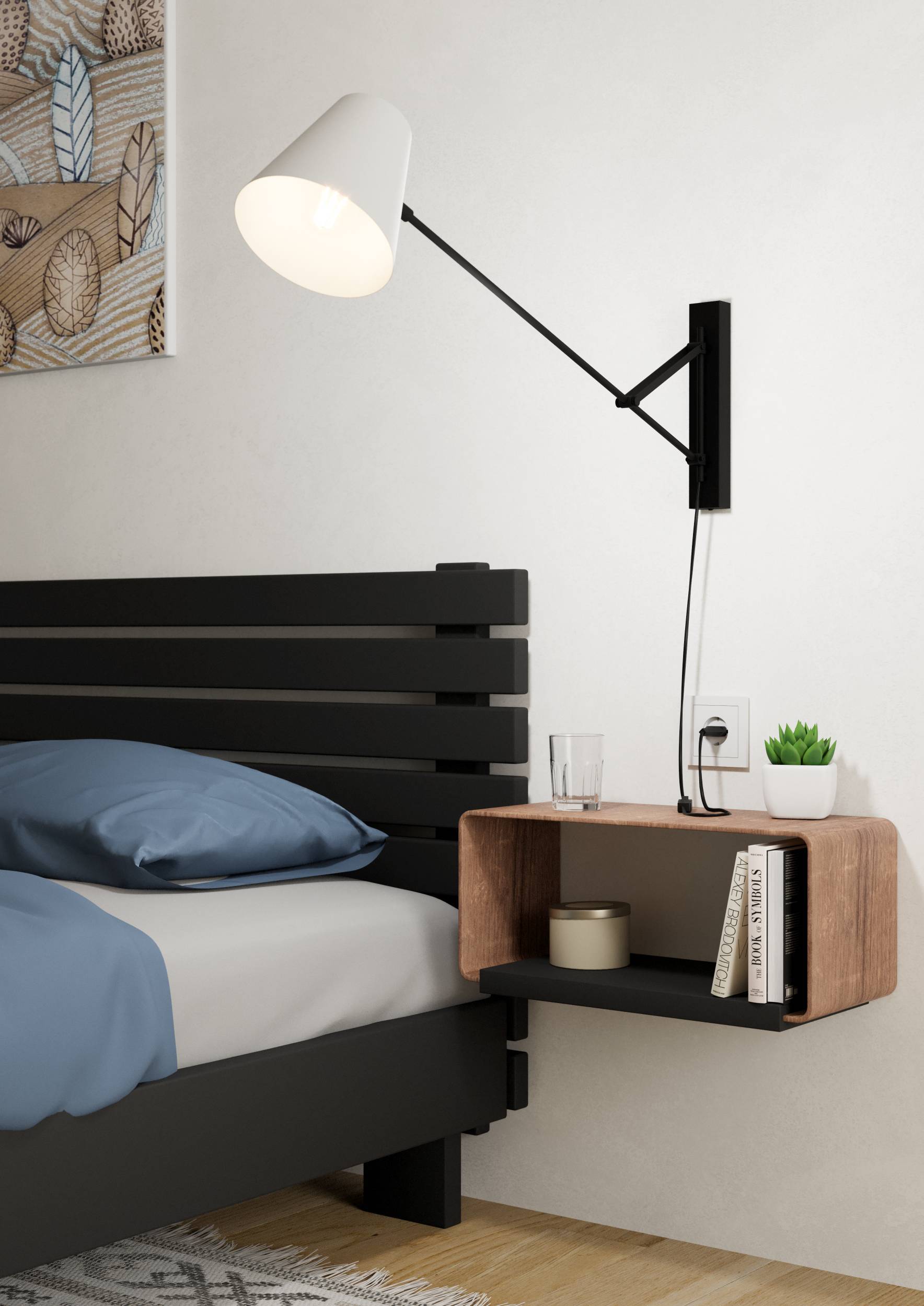 Eglo EU Siruela Steel Black Contemporary Organic Paper Single Pendant