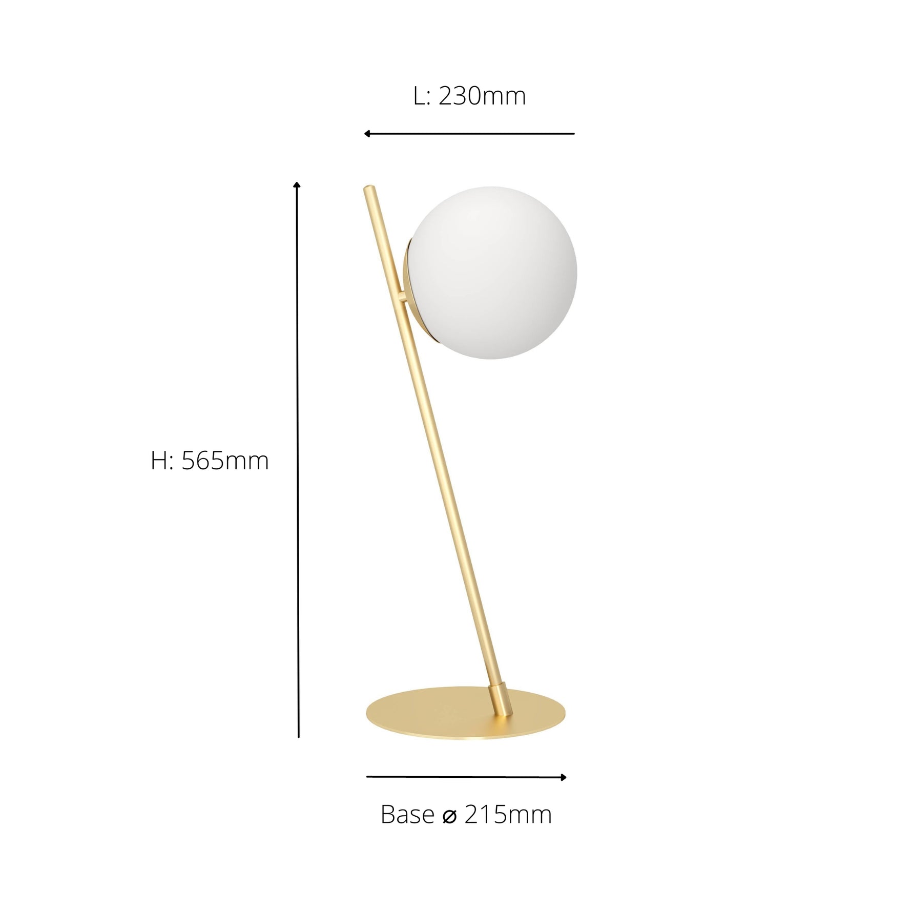 Eglo EU Rondo 4 Art Deco Brass/Glass Table Lamp