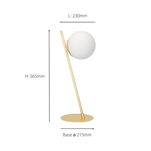 Eglo EU Rondo 4 Art Deco Brass/Glass Table Lamp