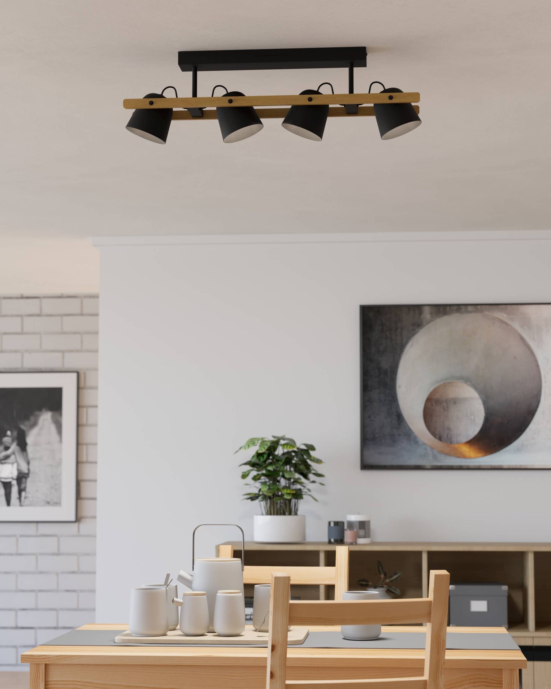 Eglo EU Sherburn 3 Set Pendant E27 Black Wood