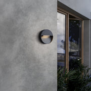 Eglo EU MARUGGIO Outdoor LED Wall Light – Black Aluminium, 4?Step CCT, IP65 Exterior Lighting