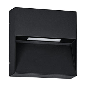 Eglo EU MARUGGIO Outdoor LED Wall Light – Black Aluminium, 4?Step CCT, Square Design, IP65 Exterior Lighting