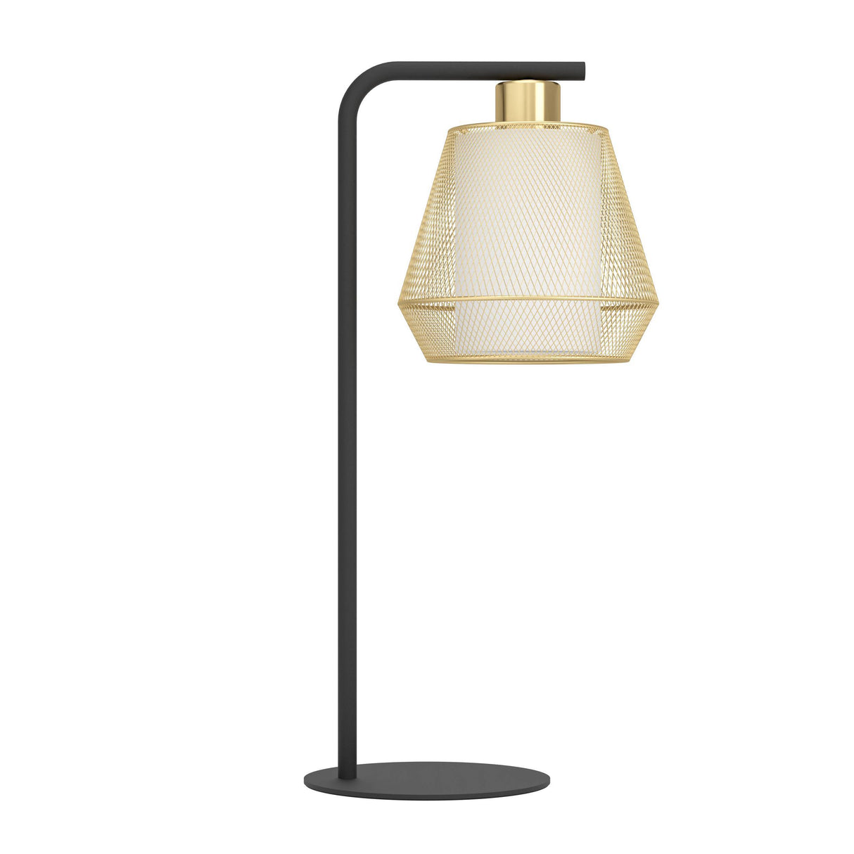 Eglo EU Ciudadela Brushed Brass Steel & White Fabric Table Lamp
